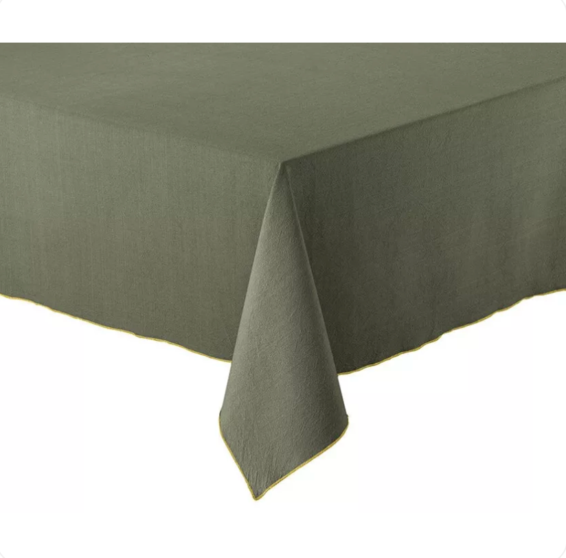 Nappe en coton recyclé Forêt brodée et personnalisée - Atelier deux points