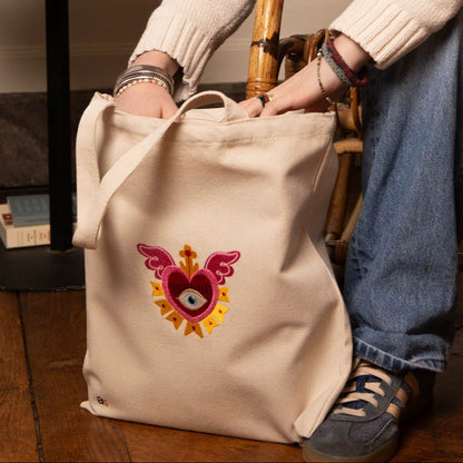 Tote bag brodé motif exclusif
