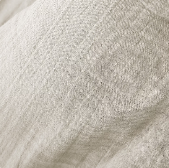 Nappe double gaze de coton unie brodée Pampa - Atelier deux points