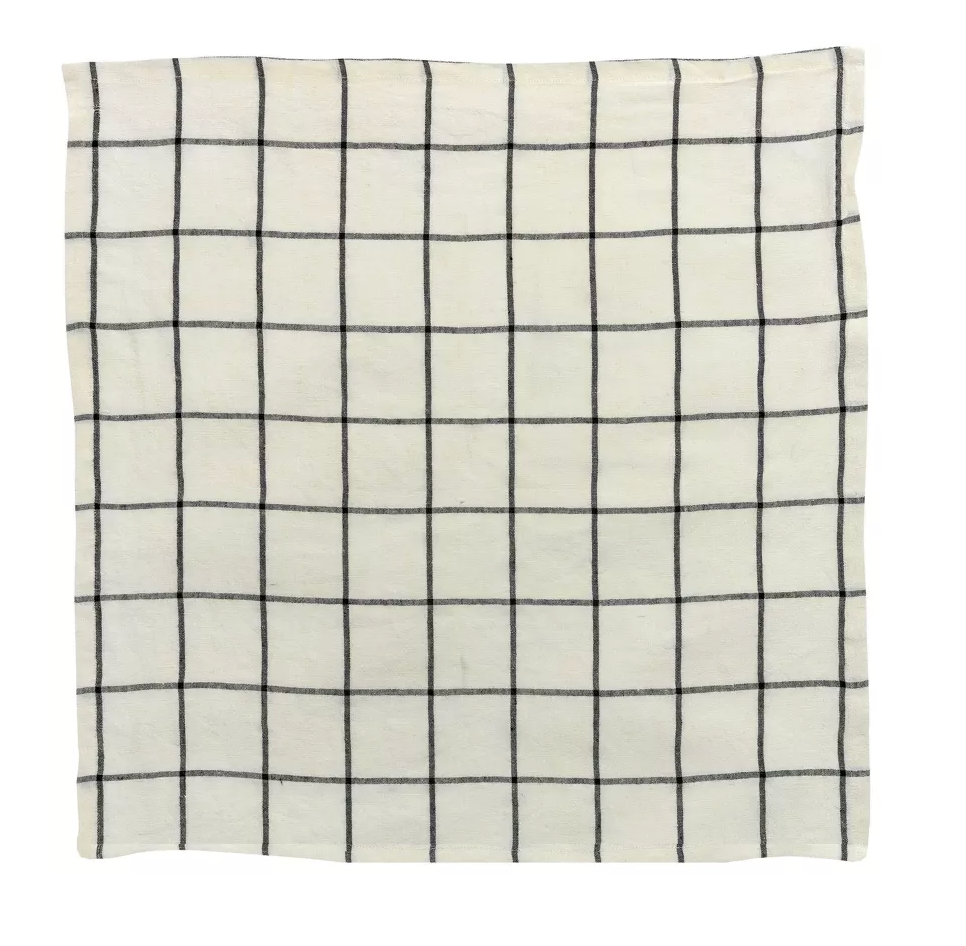 Serviette à carreaux en lin