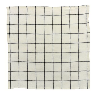 Serviette à carreaux en lin