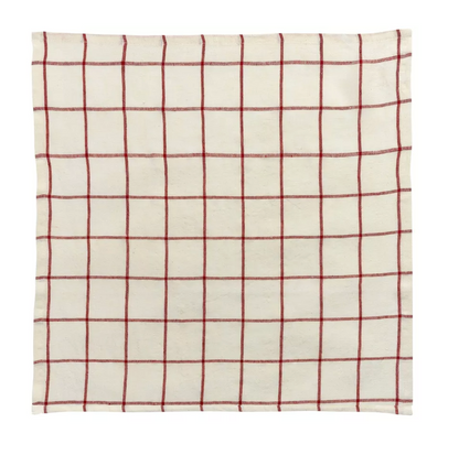Serviette à carreaux en lin