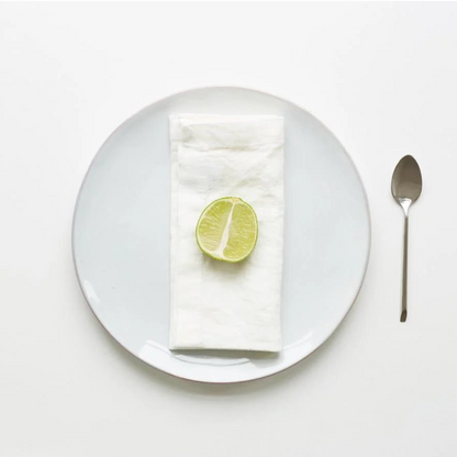 Serviette de table en lin brodée Blanc cassé - Atelier deux points
